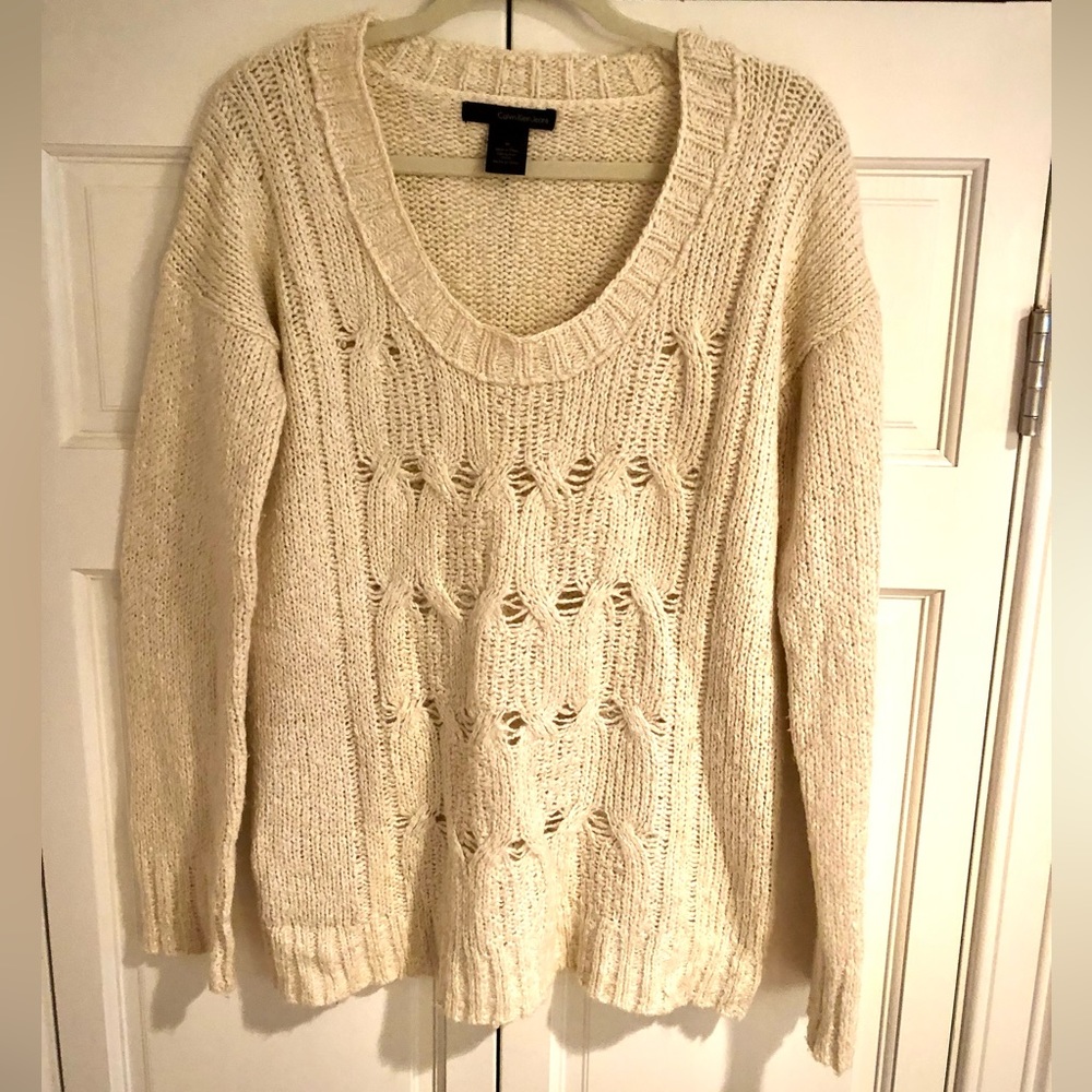 Calvin Klein Cable Knit Size Medium Sweater